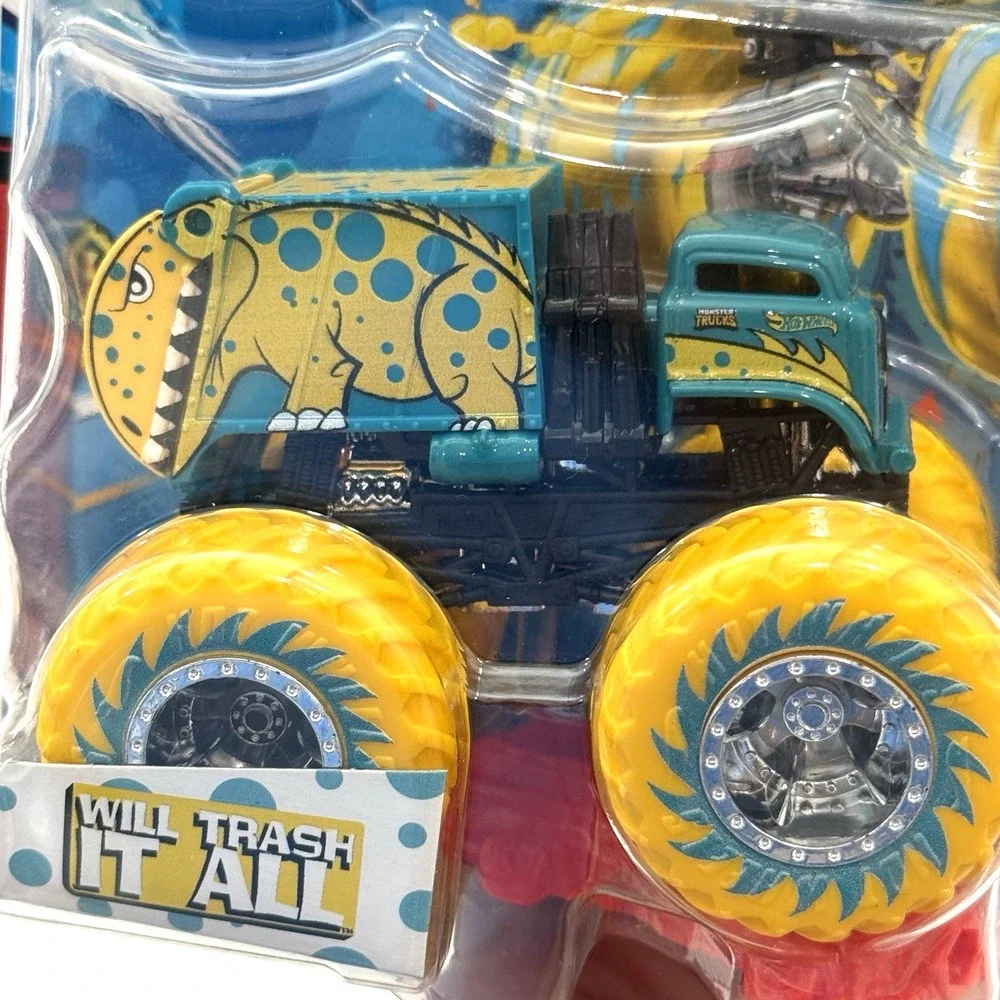 New Hot Wheel Mattel Monster Garbage Truck 1:64 Will Trash It All Metal Die Cast